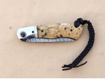 Custom Hand Made Hunting ..Lock Back..Twisted Steel Damascus Folding Knife Custom Hand Made Hunting ..Lock Back..Twisted Steel Damascus Folding Knife